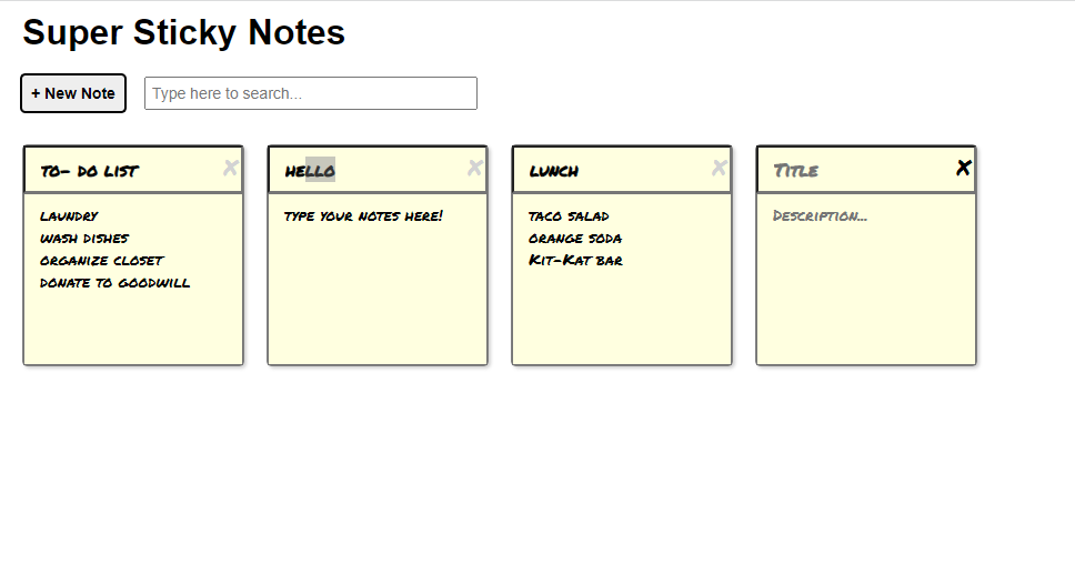 Custom Sticky Note UI Project